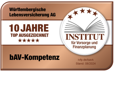 bAV-Kompetenz Sondersiegel Württembergische Leben -10 Jahre-Auszeichnung