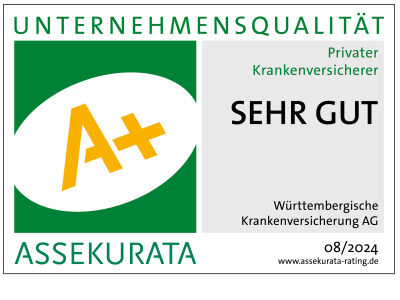 Siegel Assekurata zur Unternehmensqualität Württ-Krankenversicherung